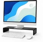 Relaxdays Monitorst&auml;nder Acryl Schwarz