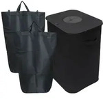 Relaxdays Pfandflaschen-Sammelbeh&auml;lter 100 l Schwarz