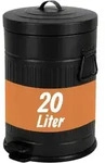 Relaxdays Retro M&uuml;lleimer 20 Liter Schwarz
