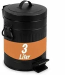 Relaxdays Retro Kosmetikeimer 3 Liter Schwarz