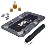 Relaxdays Pokermatte 100x60 Anthrazit,Wei&szlig;,Schwarz