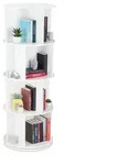 Relaxdays Drehbares B&uuml;cherregal mit 12 F&auml;chern Wei&szlig;