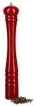 Relaxdays 2 x Pfefferm&uuml;hle Holz rot Dunkelrot,Silber