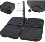 Relaxdays Schirmgewichte f&uuml;r Bodenkreuz 4er Set Schwarz