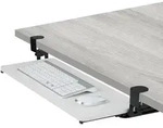 Relaxdays Ausziehbare Tastaturablage zum Klemmen Wei&szlig;,Schwarz