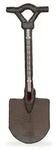 Relaxdays Analoges Au&szlig;enthermometer Spaten Dunkelbraun,Rot,Schwarz