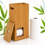 Relaxdays Toilettenpapier Aufbewahrung 8 Rollen Hellbraun