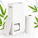 Relaxdays Toilettenpapier Aufbewahrung 8 Rollen Wei&szlig;