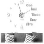Relaxdays Wanduhr DIY Silber