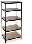 Relaxdays Schwerlastregal 1325kg Schwarz Hellbraun,Schwarz