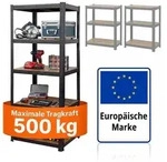 Relaxdays Schwerlastregal Industrial 500 kg Braun,Schwarz