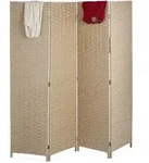 Relaxdays Paravent Raumteiler 4-teilig Braun