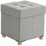 Relaxdays Hocker mit Stauraum Grau
