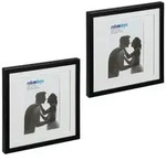 Relaxdays Bilderrahmen 25x25 cm 2er Set Schwarz