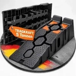 Relaxdays Auffahrrampe &Uuml;berfahrschutz 2er Set Orange,Schwarz
