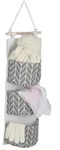 Relaxdays H&auml;ngeorganizer aus Stoff Creme,Grau,Hellbraun