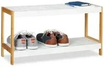 Relaxdays Schuhregal Wei&szlig;-Natur Wei&szlig;,Hellbraun