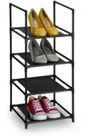 Relaxdays Schuhregal schmal Grau,Schwarz