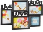 Relaxdays Bilderrahmen Live Love Laugh Schwarz
