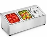 Relaxdays Gastro Zutatenbeh&auml;lter Edelstahl Schwarz,Silber