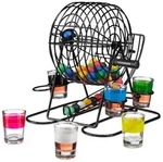 Relaxdays Trinkspiel Bingo Gr&uuml;n,Schwarz,Transparent