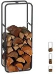 Relaxdays Kaminholzregal aus Metall Anthrazit