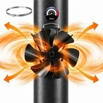 Relaxdays Kaminventilator f&uuml;r Ofenrohr magnetisch Schwarz
