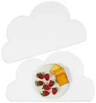 Relaxdays Platzdeckchen Kinder 2er Set Wei&szlig;