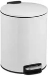 Relaxdays Kosmetikeimer 5 Liter Wei&szlig;,Schwarz,Silber