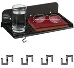 Relaxdays Bettablage aus Kunststoff Schwarz