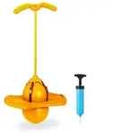 Relaxdays Pogo Ball mit Griffen f&uuml;r Kinder Gelb,Schwarz