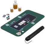 Relaxdays Pokermatte 120x60 Wei&szlig;,Dunkelgr&uuml;n,Schwarz