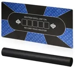 Relaxdays Pokermatte 120 x 60 cm Blau,Schwarz