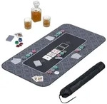 Relaxdays Pokermatte 120x60 Anthrazit,Wei&szlig;,Schwarz