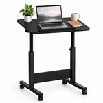 Relaxdays Laptoptisch h&ouml;henverstellbar mit Rollen Schwarz