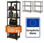 Relaxdays Schwerlastregal Industrial 500 kg Braun,Schwarz