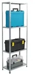 Relaxdays Lagerregal aus Stahl 160 kg Silber