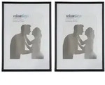 Relaxdays Bilderrahmen 2er Set 20x30 cm Schwarz,Transparent