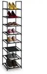 Relaxdays Schuhregal schmal Grau,Schwarz