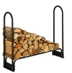 Relaxdays Kaminholzregal aus Metall 110 cm Schwarz
