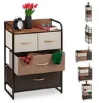 Relaxdays Schubladenschrank vers. Designs Beige,Braun,Hellbraun