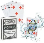 Relaxdays 2 x wasserfeste Pokerkarten aus Plastik Wei&szlig;,Rot,Schwarz