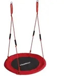 Relaxdays Nestschaukel Kinder Schaumstoffgriffe Wei&szlig;,Rot,Schwarz