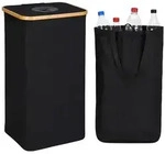 Relaxdays Pfandflaschen-Sammelbeh&auml;lter 100 L Schwarz