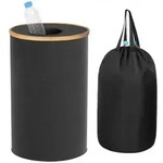 Relaxdays Pfandflaschen Sammelbeh&auml;lter 100l Hellbraun,Schwarz