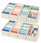 Relaxdays Schubladen Ordnungssystem 8-tlg. Set Beige