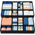 Relaxdays Schubladen Ordnungssystem 16-tlg. Set Schwarz