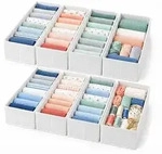 Relaxdays Schubladen Ordnungssystem 8-tlg. Set Wei&szlig;