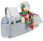 Relaxdays Betttasche f&uuml;r Hochbett aus Filz Grau