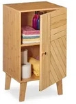 Relaxdays Badschrank Bambus Gold,Hellbraun